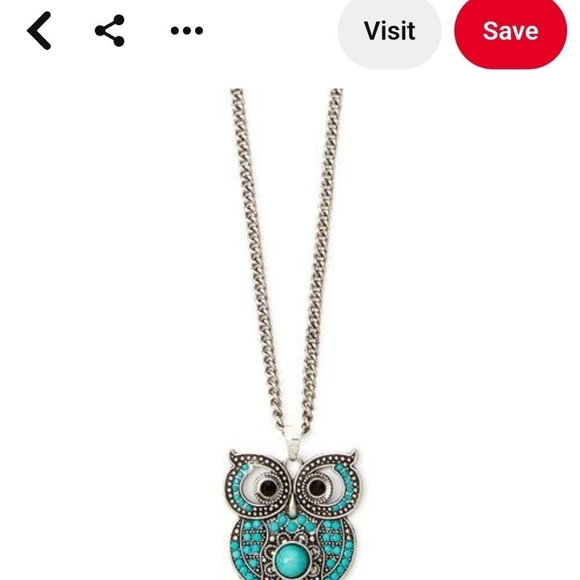 Claire's turquoise Owl necklace - Picture 4 of 4
